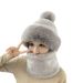 Women's Autumn Winter New Hat With Integrated Neck Warmer And Mask, Ear Protection, Windproof, Fleece Lined, Thickened,_desvips.com
