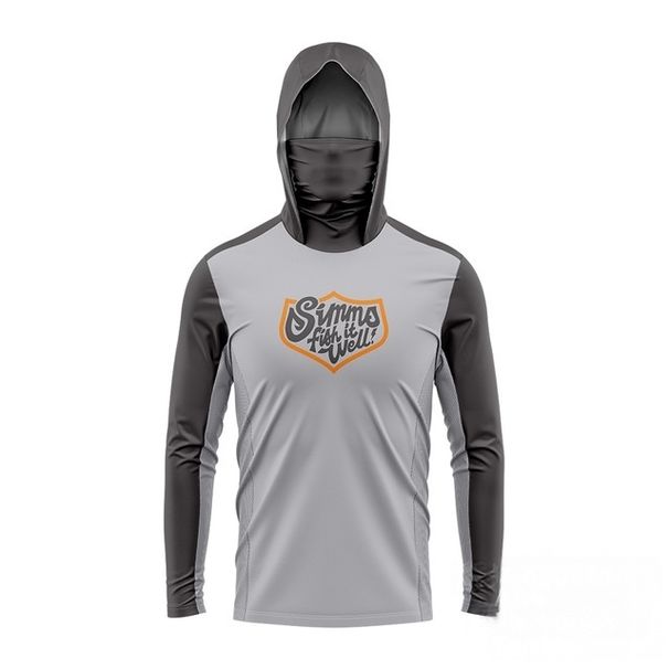 Men's Camouflage Fishing Suit Quick Drying Breathable Long Sleeve Hoodie With Face Mask Sun Protection Lure Fishing Summer_desvips.com