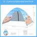 Beach Tent With Silver-Coated Polyester Fabric - Waterproof & UV Protection Front/Rear Ventilation For Spacious Outdoor Shelter_desvips.com
