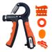 Adjustable Counting Gripper Five Piece Set Finger Trainer Silicone Grip Ring Grip Ball Five Finger Set Trainer_desvips.com