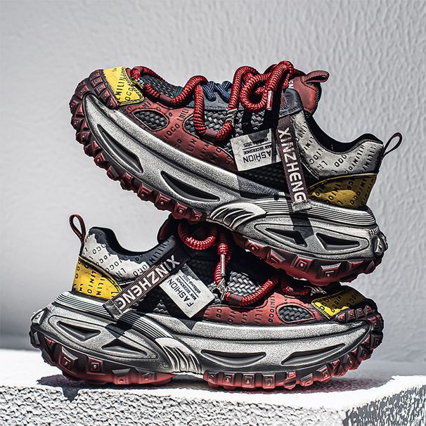 2027 Fashion Sneakers Youth/Men Low Top Lace-Up Breathable Thick Sole Do Old Non-Slip Wear-Resistant Running Shoes_desvips.com