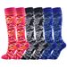 Sports pressure socks Multi-colored men's and women's outdoor running stockings_desvips.com
