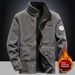 Men's Heavyweight Fleece Jacket - Windproof Winter Coat With Relaxed Fit, Available In Plus Sizes (Black, Navy, Charcoal, Khaki, Red)_desvips.com