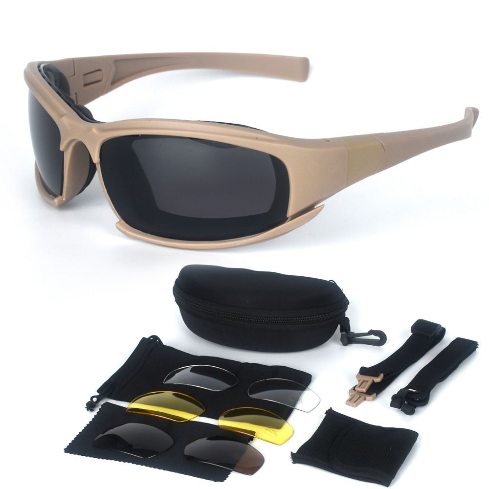 X7 Polarized Tactical Glasses Outdoor CS Live Action Protective Goggles Anti Terrorism And Explosion Proof Shooting Training Glasses_desvips.com