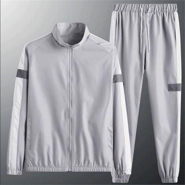 2025 Fashion Thin Tracksuits Men's Stand Collar Long Sleeve Zipper Jacket + Sweatpants 2 Piece Casual Sport Sets M-6XL_desvips.com