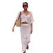 women's clothing fashionable suit in autumn and winter lantern long sved stand up collar sli nitted top two piece set high waisted plaid skirt_desvips.com