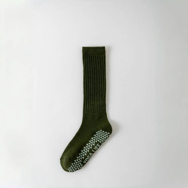 Women's Long Yoga Socks Non-Slip Pilates Fitness Slouch Socks Thickened Calf Autumn Winter Fitness & Body Building_desvips.com