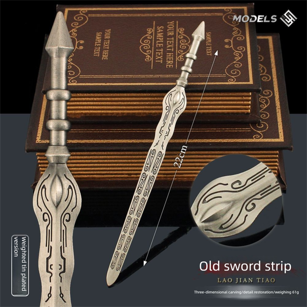 Anime Figurine, Sword Metal Model, Small Alloy Ornament, Ancient Weapon Collection 22cm_desvips.com