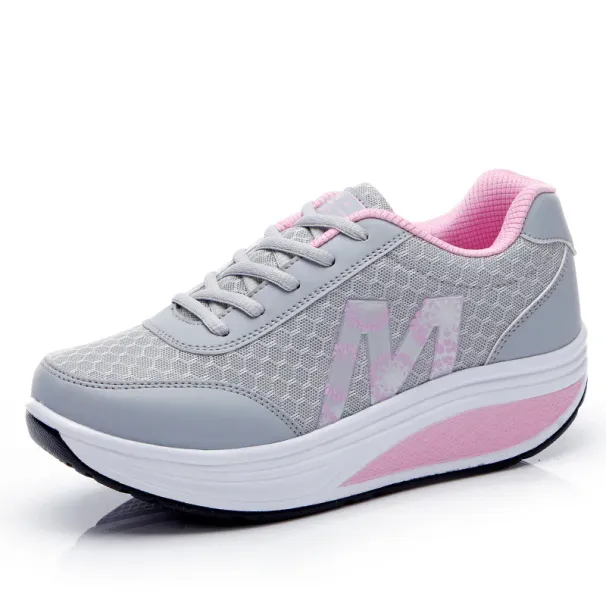 Women Breathable Toning Platform Wedge Fitness Slimming Shoes Spring Autumn Lose Weight Swing Sneakers Big Size_desvips.com