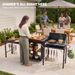 Folding Grill Table Portable Tri-Fold Outdoor BBQ Prep Station_desvips.com