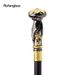 Golden Black Hand Hold Flower Luxury Fashion Walking Stick For Party Decorative Cane Elegant Crosier Knob Walking Stick 93cm_desvips.com
