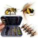 Trout Fishing Collection 32-112Pcs Flies Dry Wet Nymph Streamers Assortment With Box Flyfishing Fly Lures Kits_desvips.com