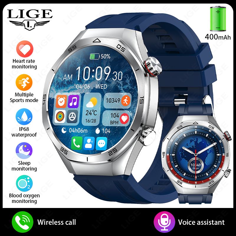 2025 Fashion Smart Watch Bluetooth Call Man Bracelet Heart Rate Blood Oxygen Monitoring Waterproof Sports Smartwatch For_desvips.com