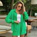 Women's Clothing long-sleeved shorts loose casual _desvips.com