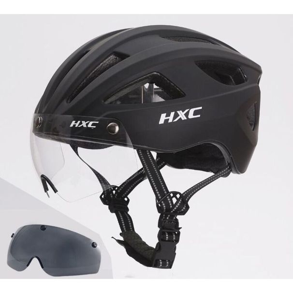 Bicycle Mountain Road Bike Safety Helmet One-Piece Magnetic Windproof Goggles Universal Cycling Helmet_desvips.com