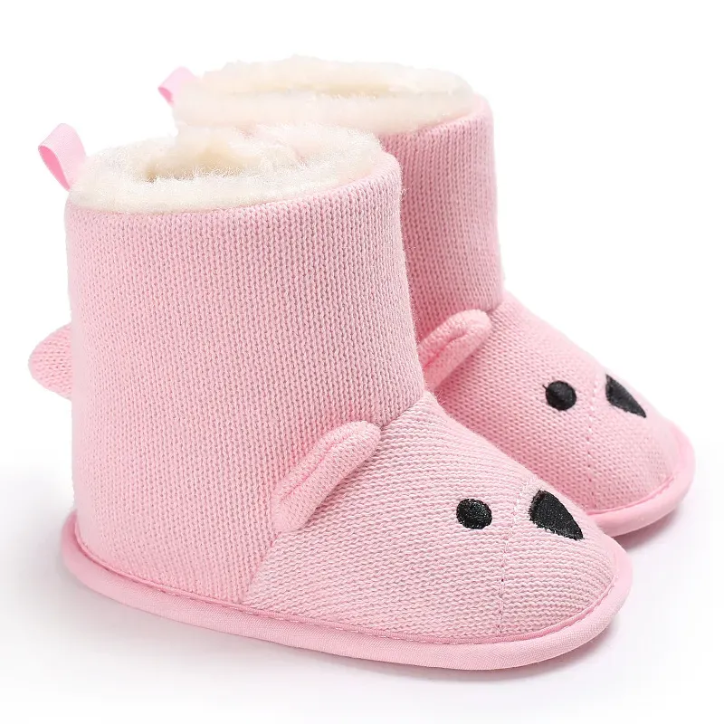 Infant Winter Baby Toddler Newborn Cute Cartoon Bear Shoes Cutefeet Girls Boys Little Kid First Walkers Snow Boots_desvips.com