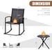 Shintenchi 3-Piece Outdoor Rocking Bistro Set With Textilene Fabric, Includes Two Rocking Chairs And A Table, Suitable For Patio, Front Porch, Lawn, G_desvips.com