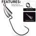 Crankbait Jig Head 5g 7g 10g 14g Soft Worm With Barbs Lure Hooks Fishing Gear Accessories_desvips.com