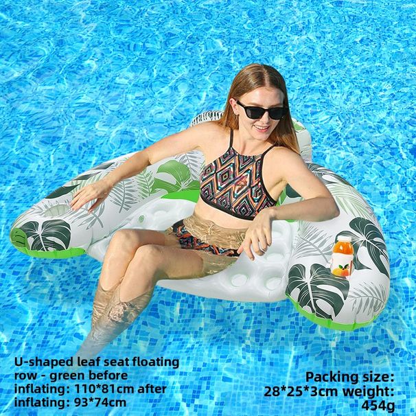 Flamingo Inflatable Lounger - U-Shaped Glitter Design With Thickened Eco-PVC (Premium Floating Chair For Pool & Beach 170cm Stable & Comfortable)_desvips.com