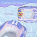 Baby swimming float with UPF50+ sun protection and toy game steering wheel, 0-6 years old swimming float Swimming Rings_desvips.com