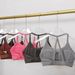 Beautiful Back Sports Underwear Women's Thin Shoulder Hanging Neck Strap Naked Feel Bra Yoga Bra Fitness Training Tank_desvips.com