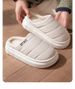 Down Cloth Waterproof Cotton Slippers In Autumn And Winter New Style For Couples Wearing Anti-slip Plush Plush Thickened Warm Shoes At Home_desvips.com