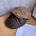 2025 Women's Summer And Autumn Versatile Hot Girl Hat, American Retro Suede Reverse Wearing Forward Hat, Niche Personality, Small Face, Beret Hat_desvips.com
