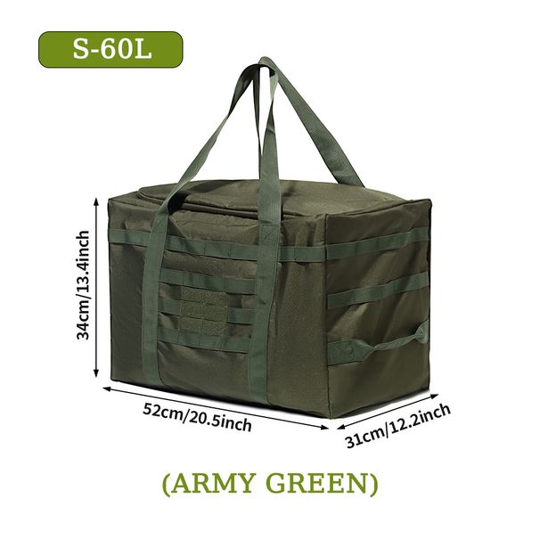 Large Duffle Bag (60L/90L Capacity Optional) - For Gear Load Out, Camping Storage, Deployment Cargo & Travel Sports_desvips.com