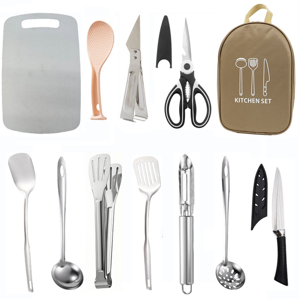 Outdoor Camping Kitchenware Storage Bag Tableware Picnic Supplies Camping Tool Storage_desvips.com