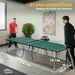 Tischtennisplatte Tischtennis-Set, Klappbar, 8 Rollen, Inkl. Schläger U. Bälle, 274 Cm X 152.5 Cm X 76 Cm, Grün_desvips.com