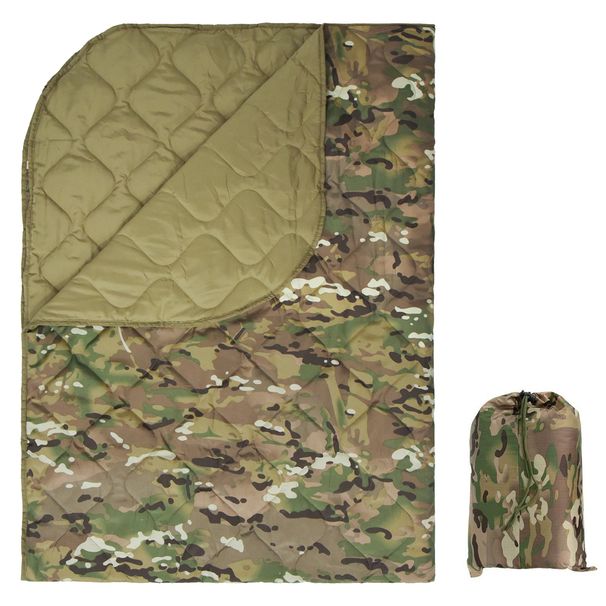 Comfortable Quilted Camouflage Camping 150x200cm Portable Ultralight Camp Quilt Blanket Travel Tourist Sleepingtress_desvips.com