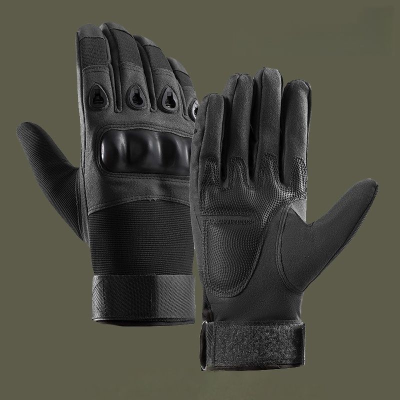 Tactical Gloves For Men – Military Training, Hiking & Cycling (Hard Shell, Full Finger, Black/Green/Tan, M-XL, Breathable & Anti-Slip)_desvips.com