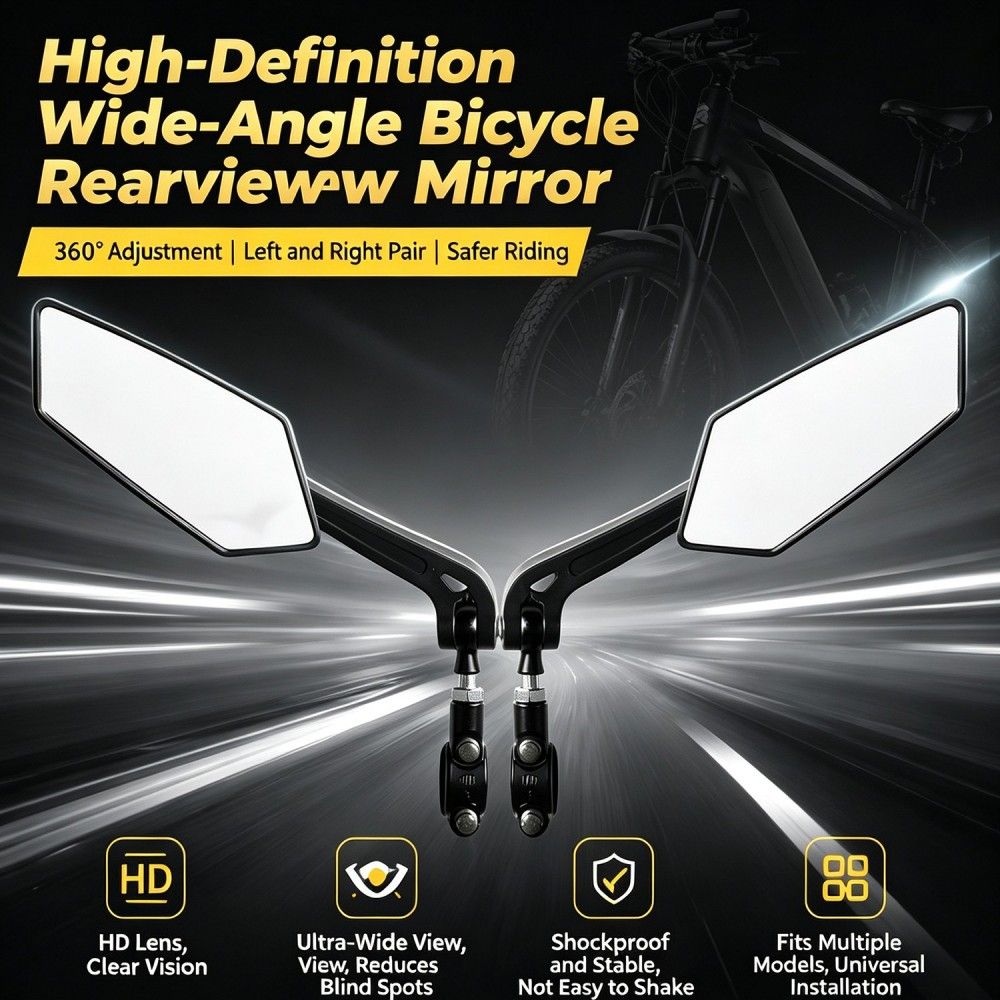 Bike Mirrors Bicycle Mirror Right Left Rear View Mirror HD Convex Mirror Bicycle E-bike Scooter Bike Mirrors_desvips.com