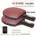 10-Star Carbon Rubber Table Tennis Racket - Professional Grade, Adult Use, Red, Single Pack, Contains 3 Balls_desvips.com