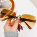 New Fashion Frameless Edge Cut Women UV Protection Sunglasses For Men Trendy Gradient Sunshade Glasses HD Anti-Glare_desvips.com