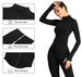 Women's Tracksuit Slim Fit Long Sleeved Fiess Coat Yoga Crop Tops With Thumb Holes Gym Jacket Workout Sweatshirts_desvips.com