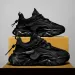 2025 New Minimalist Breathable Men's Sports Summer Platform Height Increasing Sneakers Black White Casual Outdoor_desvips.com