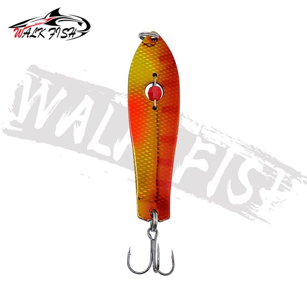 WALK FISH 1Pcs 93mm 28g Spoon Lure Simulation Hard Bait Metal Sequined Three-hook Long-range Submersible Fake Artificial Bait_desvips.com