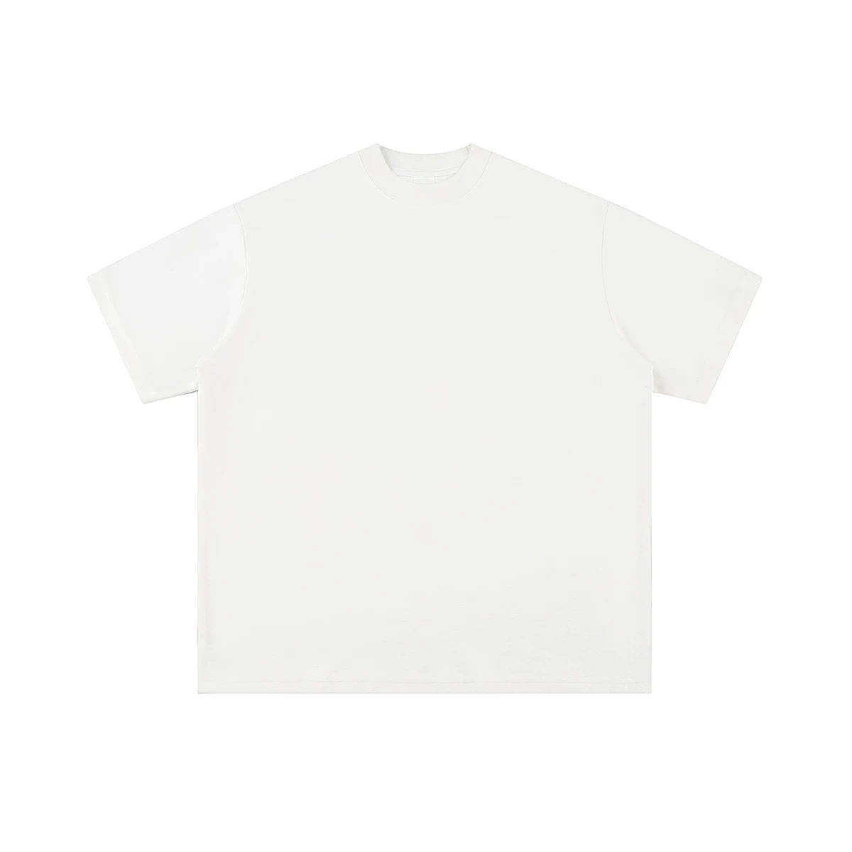 280g Heavy Cotton Crew Neck Black And White Solid Color Short Sleeve Men's And Women's T-shirt Couple Base Shirt_desvips.com