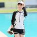 Summer Long-sleeve Swimsuit Women, Sun-protective, Slimming, Conservative, Two-piece, Anti-exposure, With Boxer Shorts,_desvips.com
