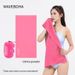 Portable Instant Cooling Sports Towel With Carabiner Silicone Container, Fast Cooling Ice Towel, Lightweight Quick Dry Sweat Towel For Fitness Travel_desvips.com