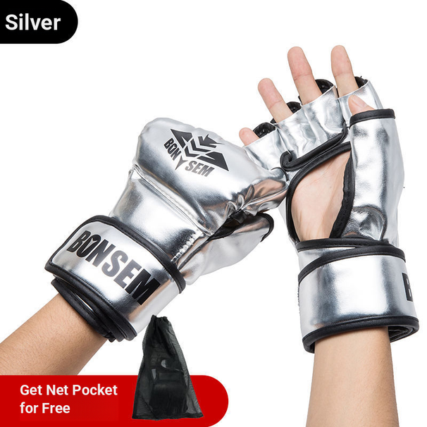 Half Finger Boxing Gloves Sanda Fighting Boxing Gloves Adult Fighting Training MMA Boxing Punching Bag Muay Thai Sets_desvips.com