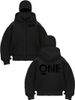 NOKOMETA Men's High Street Trend Brand Hoodie Letter Double Hat Masked Sweatshirt Fashion Niche Loose Sweater Trend Jacket_desvips.com