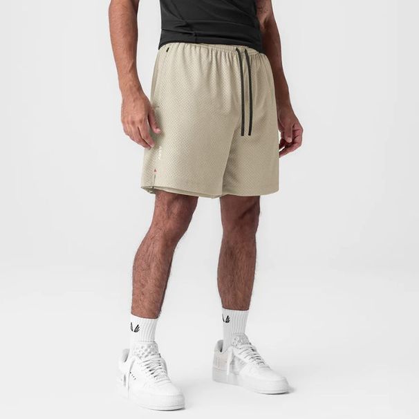 Men's Summer Sports Shorts, Two-In-One, Reversible, Quick-Dry, Straight-Cut, Running And Casual Knee-Length Pants_desvips.com