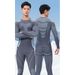 Langsha Outdoor Sports Thermal Quick-Dry Functional Underwear Running Set For Men Elastic Sleeve Long Pants Autumn_desvips.com