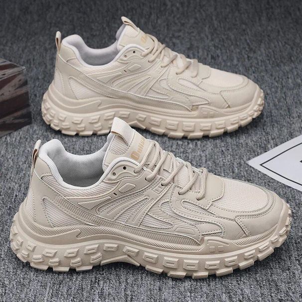 Casual Sneakers 2024 Black Fashion Platform Shoe Outdoor Mesh Breathable Vulcanized Sport Shoes For Men Erkek Ayakkabı_desvips.com