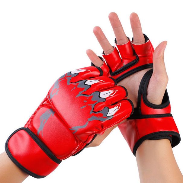 Professional Boxing Gloves Thicken Padding Half Finger Fighting Gloves Wear Resistant Training Gloves Competition_desvips.com