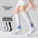 Men's plus Size Calf Length Soccer Socks for Spring Autumn Slightly Compressed Style for Running Training Cycling And Fitness_desvips.com
