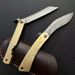with Brass Handle Stainless Steel Keychain Portable Sharp Fruit Folding Knife_desvips.com