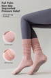 Long Stacked Yoga Socks Pure Cotton Cotton Yarn Stockings Non-slip Pilates Women's Calf Socks Boneless Sports Socks_desvips.com